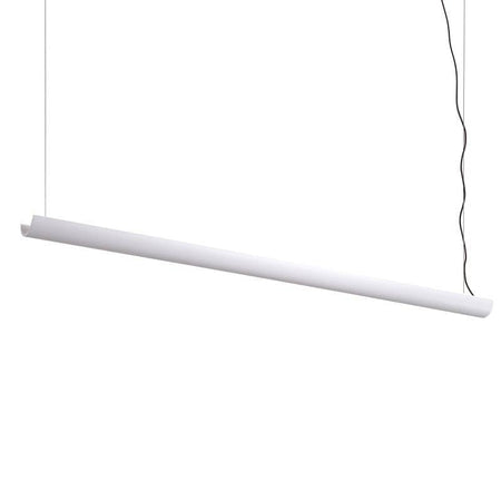 White linear bar pendant light