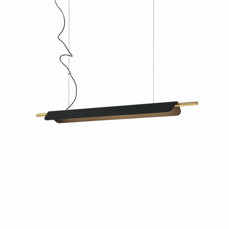 Linear suspension light on a white background