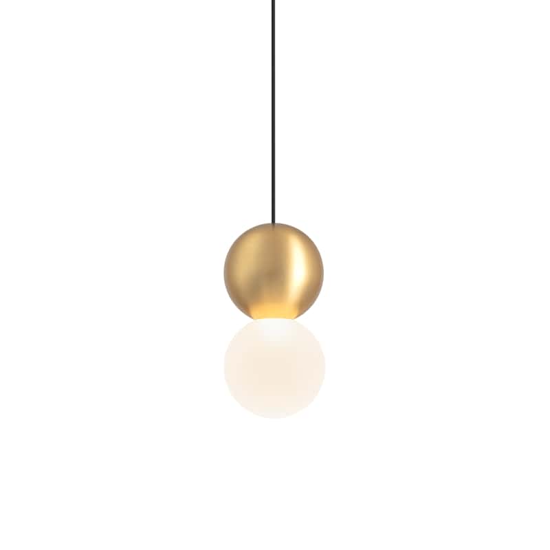 Round LED Pendant light on a white background