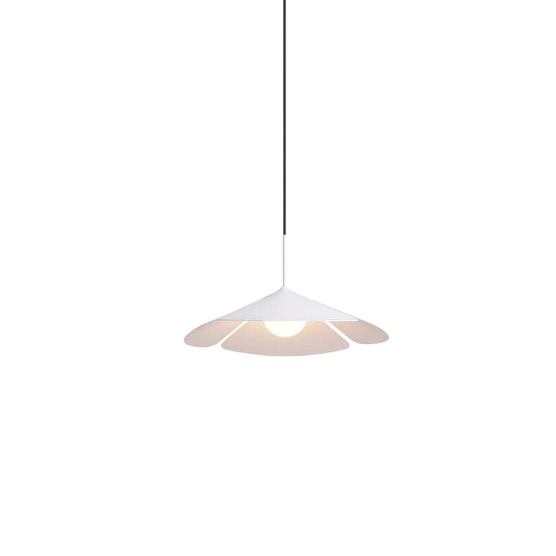White pendant light fitting on a white background