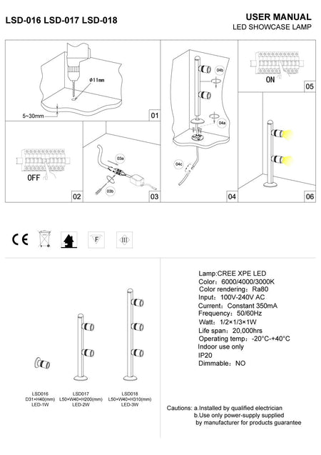 Mini LED display case lights installation guide