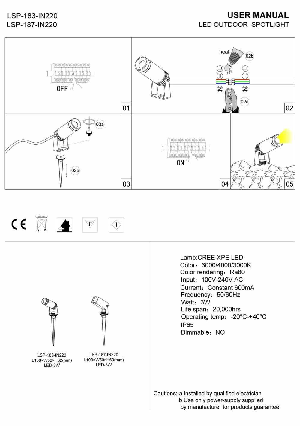 black exterior spike light installation guide