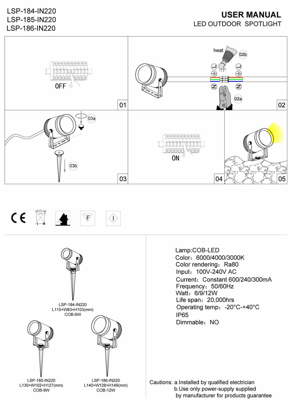 black LED stake light installation guide