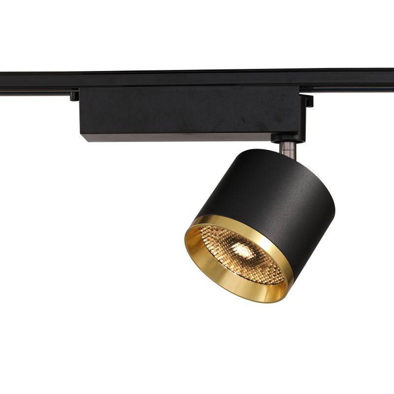LED ceiling track spotlight shown on a white background