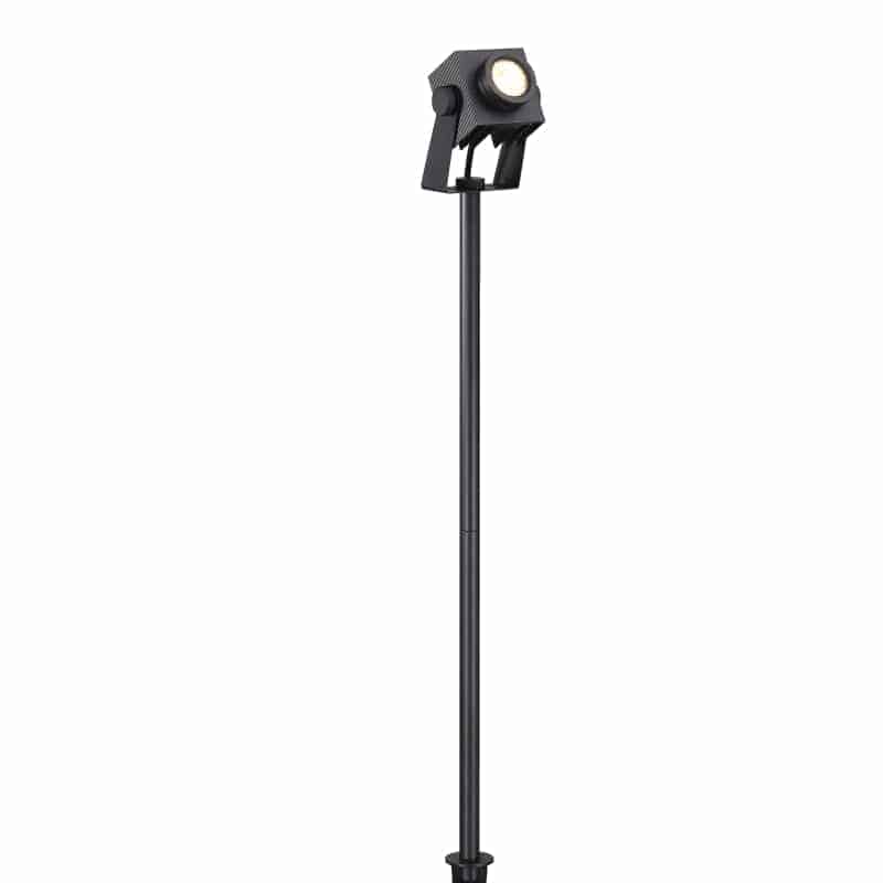 black ground spike light on a white background