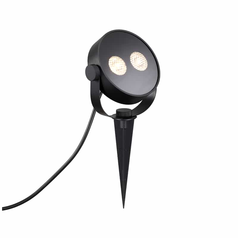 12 Watt LED Round Black Landscape Stake Light - Ultra Beam Lighting Ltd