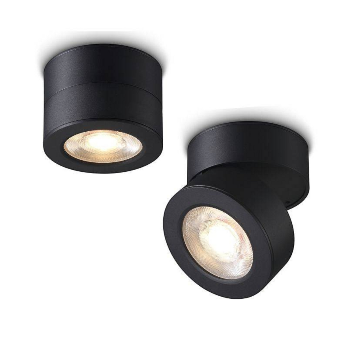 black adjustable ceiling lamp on a white background