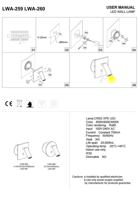 black recessed bed reading light installation instructions