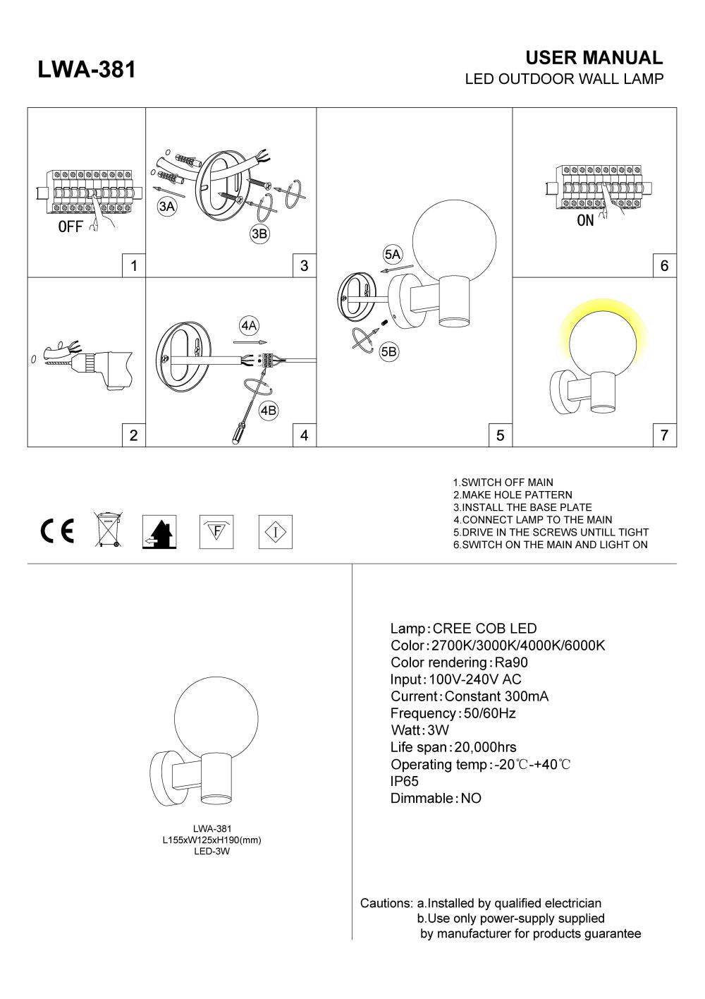 black globe outdoor wall light installation guide 