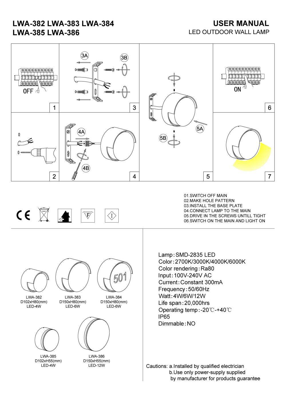 white garden wall light installation guide