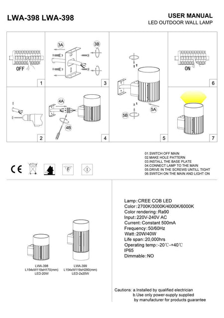 large exterior wall light installation guide
