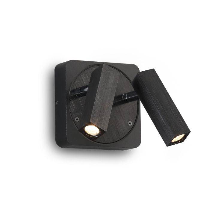 black over bed reading lamp shown on a white back ground