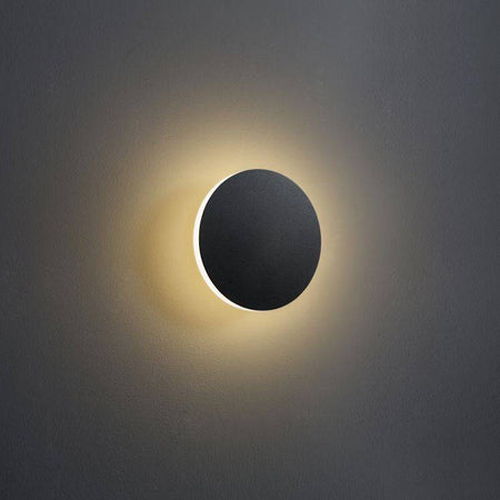  Modern black wall sconce on a grey background