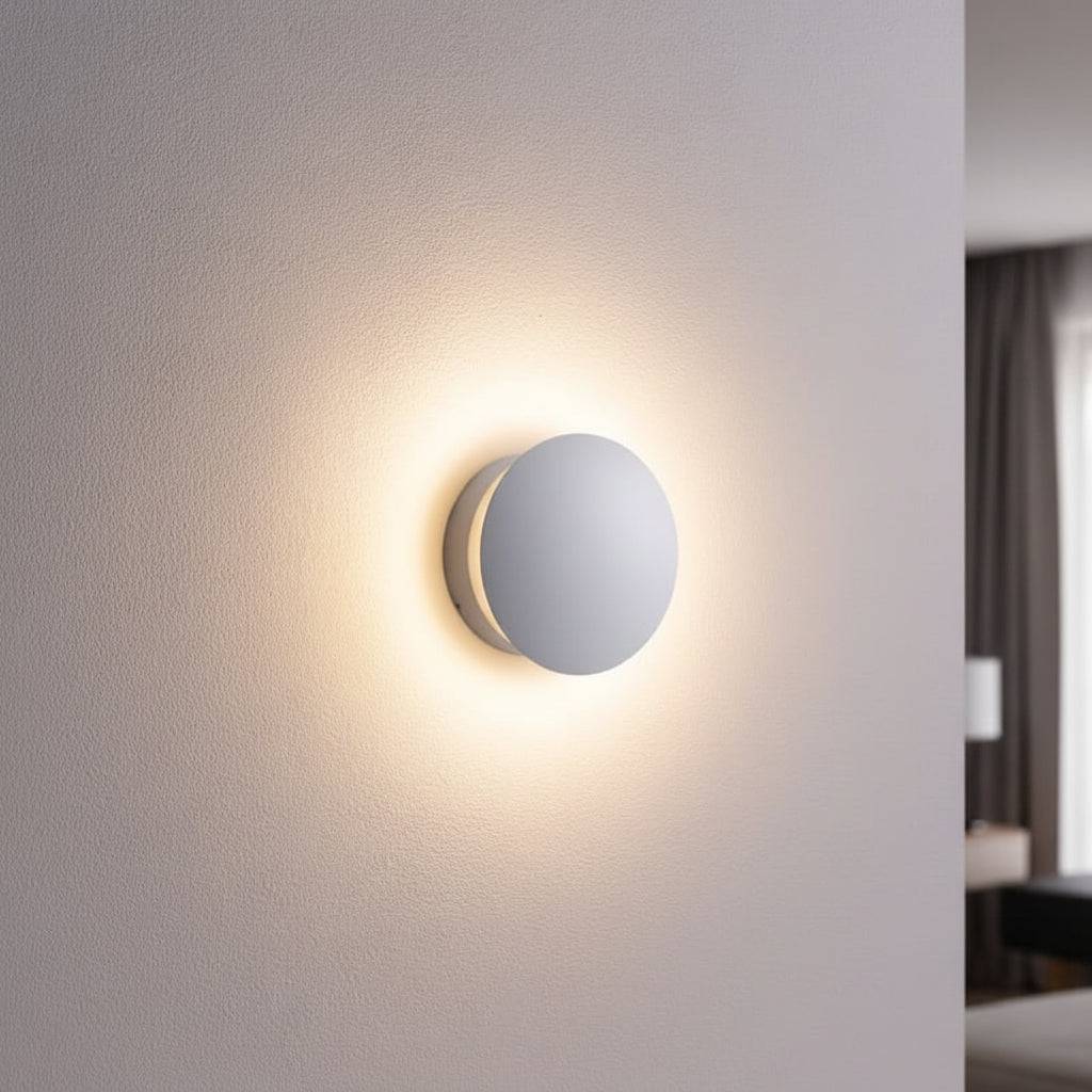 White indoor decorative wall light on  a white back ground in a modern home