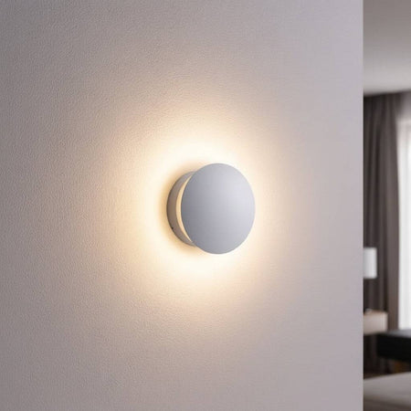White indoor decorative wall light on  a white back ground in a modern home