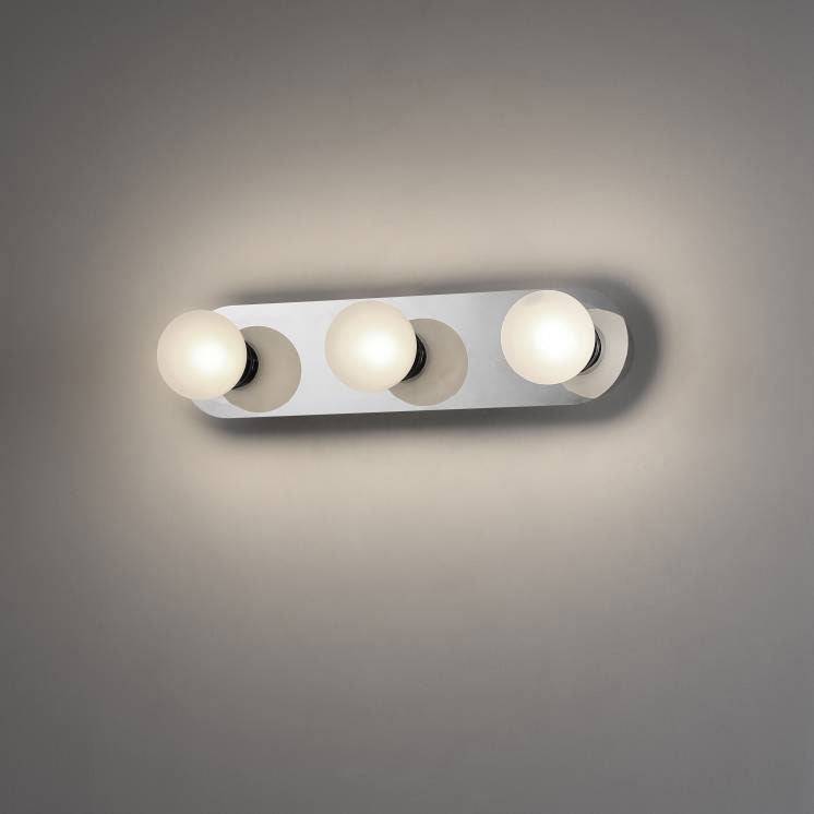bathroom mirror wall light mounted on a white wall 