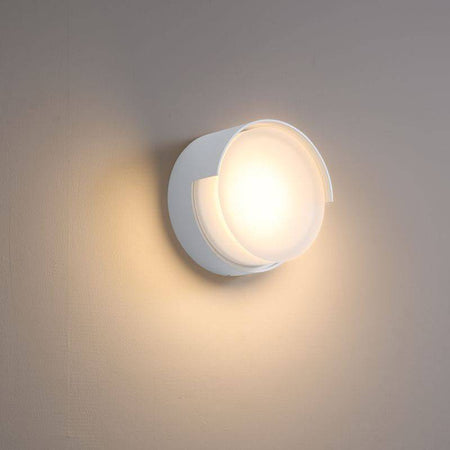 white modern outside wall light shown on a white background