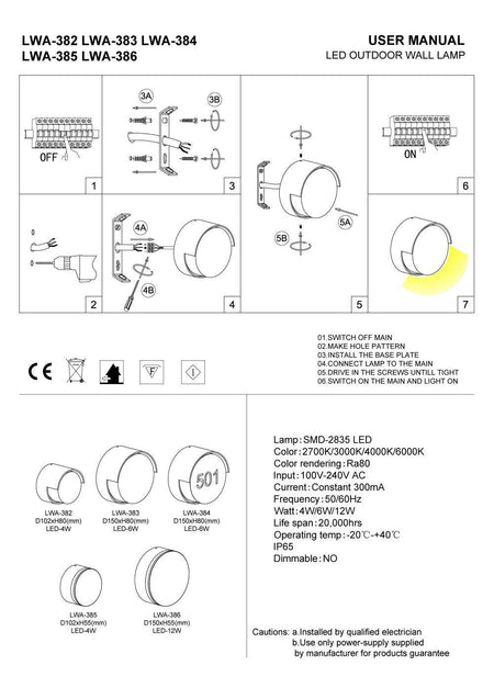LED hotel room number sign installation guide
