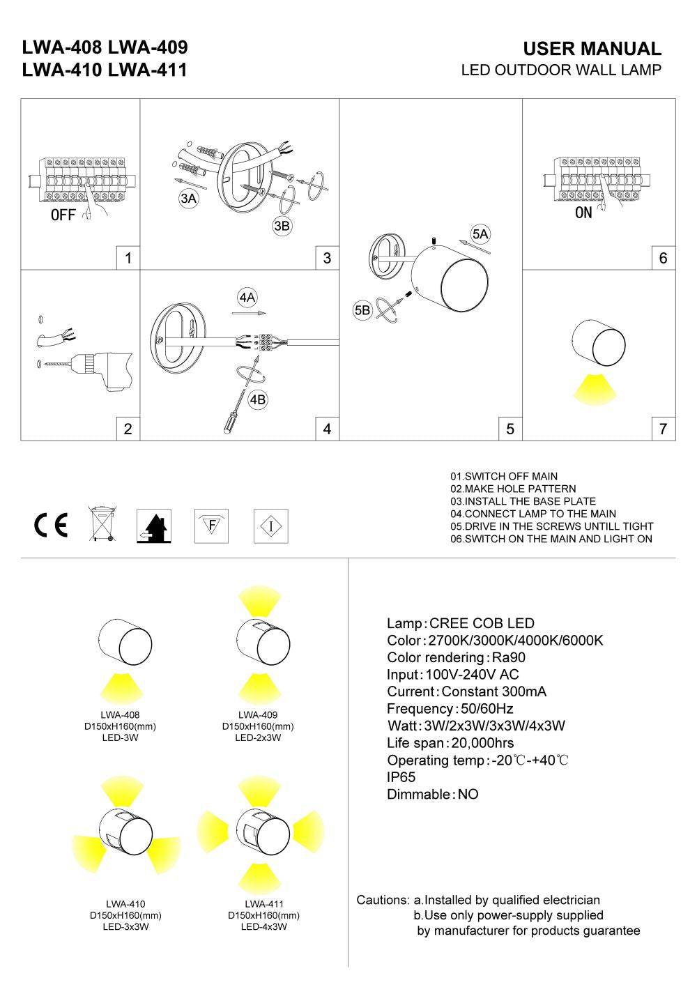 black wall mounted outside light installation guide 