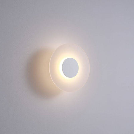 white IP65 bathroom wall sconce mounted on a white wall 