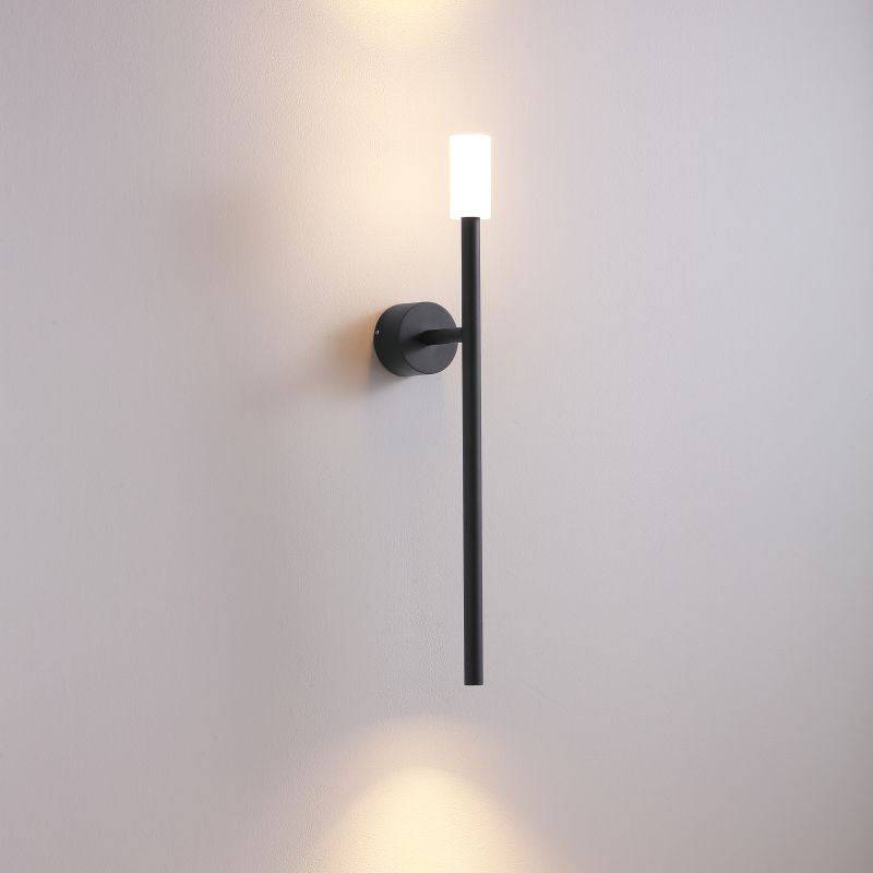 Black up down wall light indoor on white background