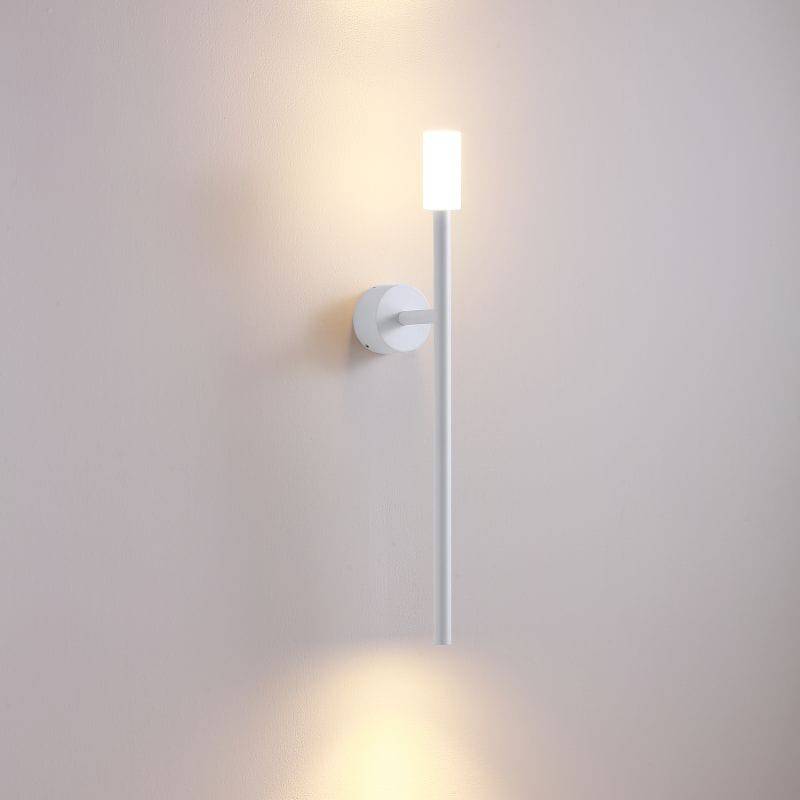 White up down interior wall light on a white background