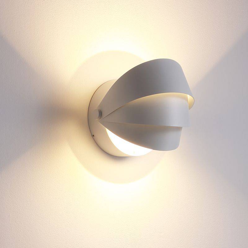 white bathroom wall light mounted on a white wall 