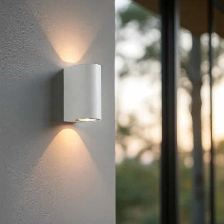 10 Watt White Up and Down Outside Wall Light - Ultra Beam Lighting Ltd