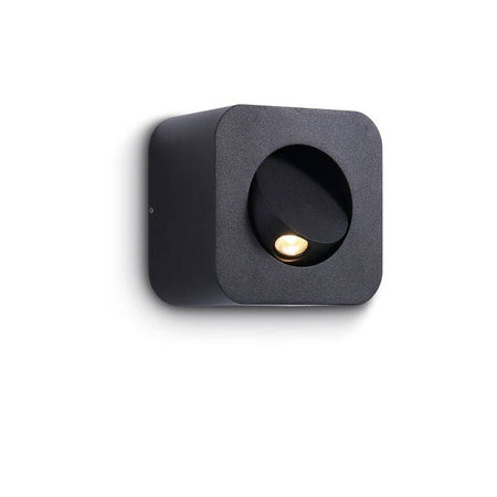 black bedroom wall reading light mounted on a white background wall 