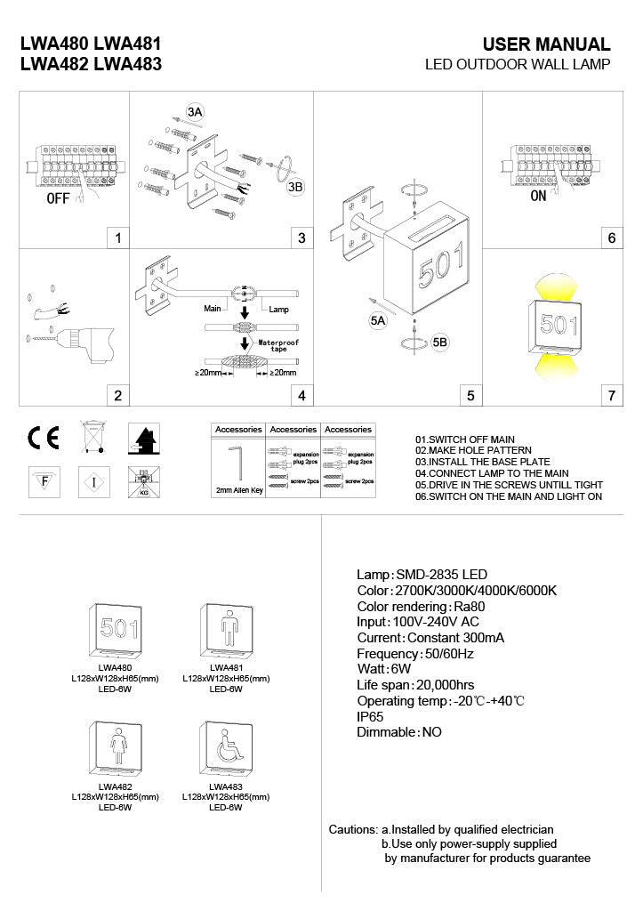 black backlit house number installation guide