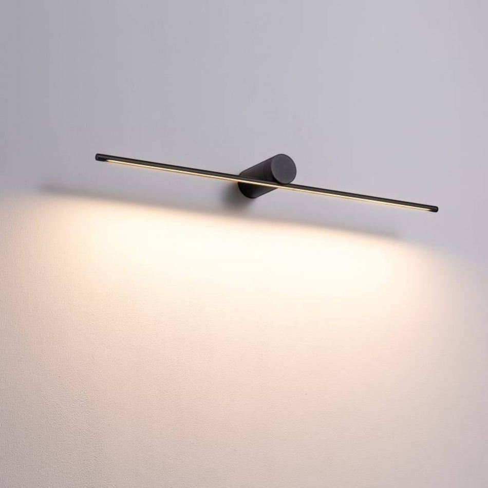 black above picture light mounted on a white wall