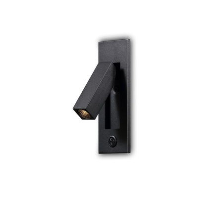 black recessed bedroom reading light on a white background as a main product image