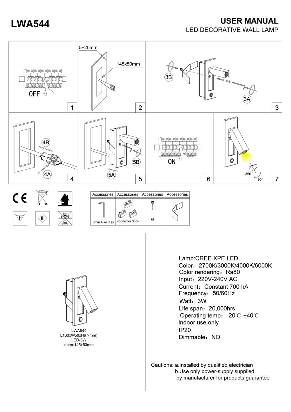 white recessed bedroom reading lamp installation guide 