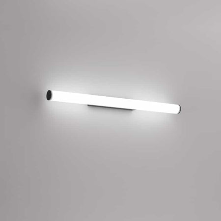black mirror wall light mounted on a white wall 
