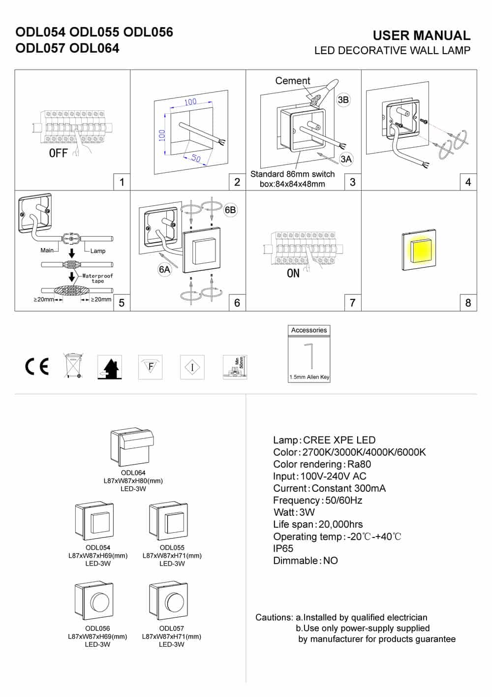 black LED light for outdoor stairs installation guide 