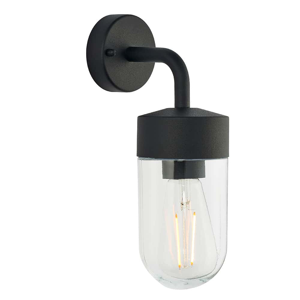black lantern outside light on a white background