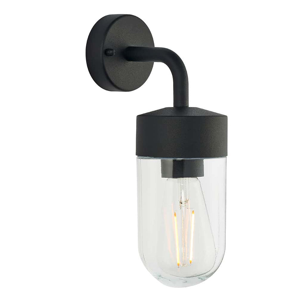 black lantern outside light on a white background