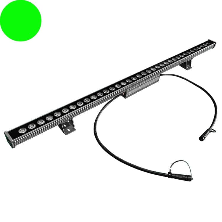 36 Watt 1000mm Green Linear Wall Washer Light Bar - Ultra Beam Lighting Ltd
