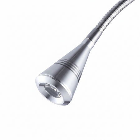 Ultra Beam Lighting Ltd Baresi 3W LED reading lamp in polished chrome with a flexible articulated arm