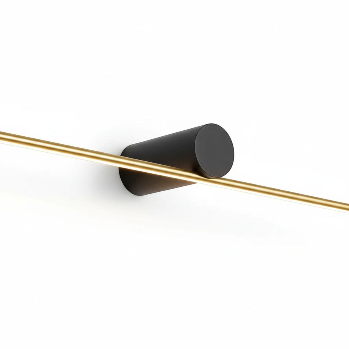 Ultra Beam Lighting Ltd 800mm LED picture lamp featuring a sleek black wall mount and elegant gold light bar.