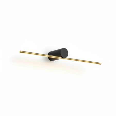 Ultra Beam Lighting Ltd 600mm LED picture light in a sleek black and gold finish for modern art gallery illumination.