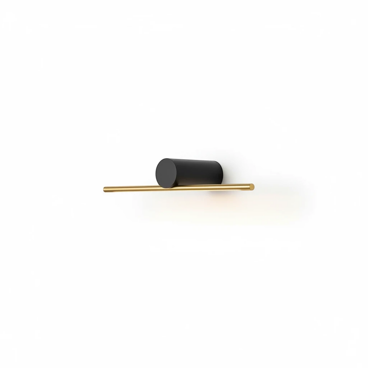 Ultra Beam Lighting Ltd 500mm black and gold LED picture light for illuminating artwork with a modern minimalist design