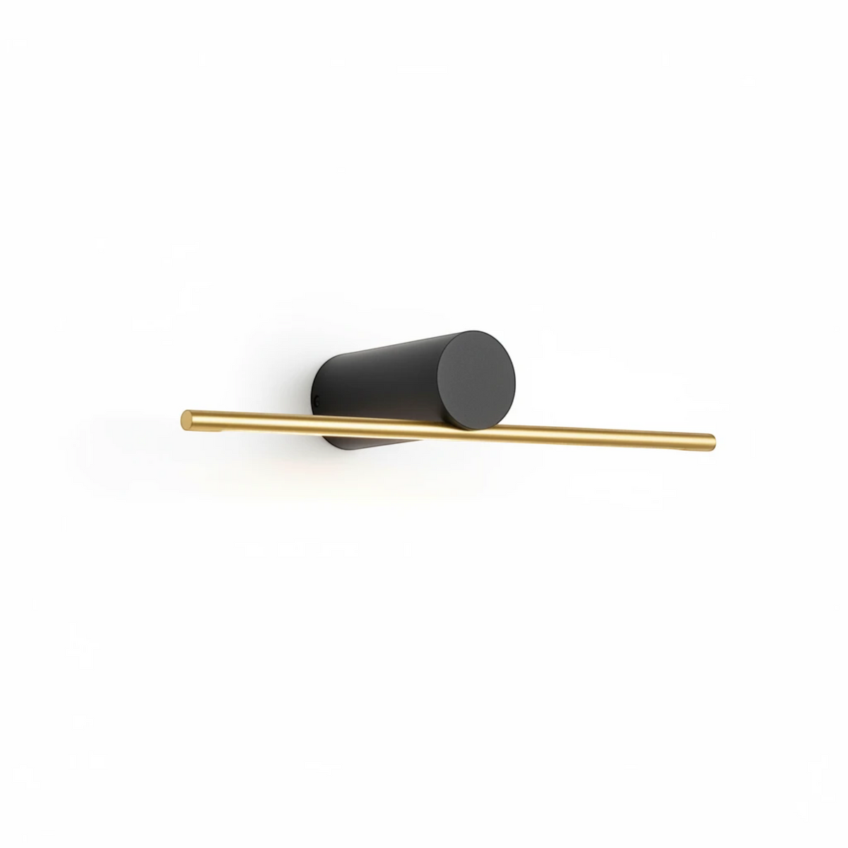 Ultra Beam Lighting Ltd 500mm black and gold LED picture light for illuminating artwork on a white wall