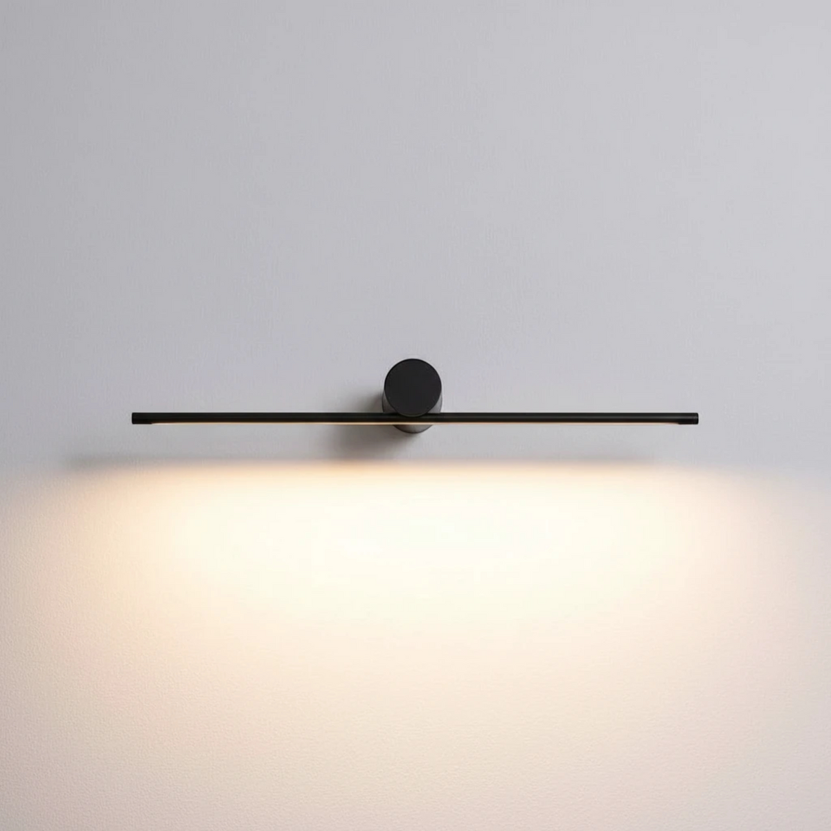 Ultra Beam Lighting Ltd 600mm matte black LED picture light with a minimalist horizontal bar design.