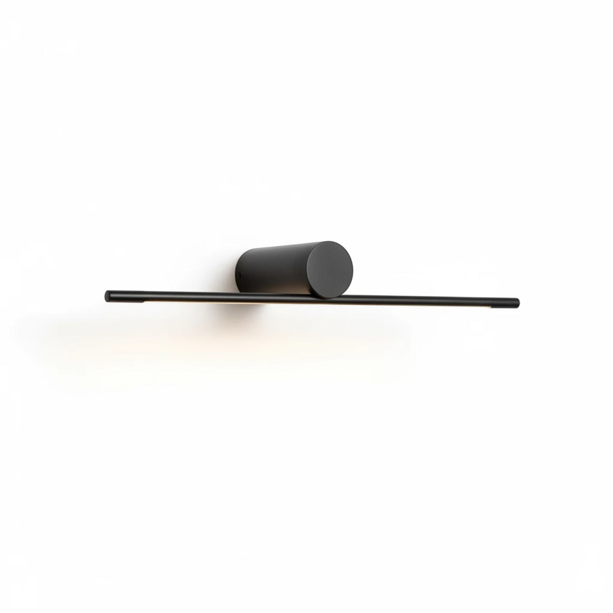 Ultra Beam Lighting Ltd 500mm matte black LED picture light with a minimalist aluminium bar and cylindrical mount.