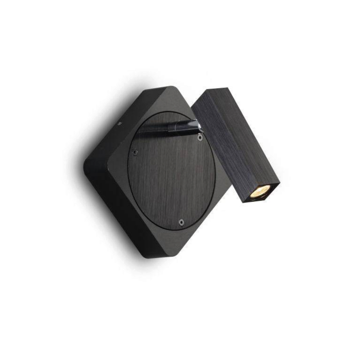 Ultra Beam Lighting Ltd Seville black LED wall reading light with adjustable head and integrated on-off switch