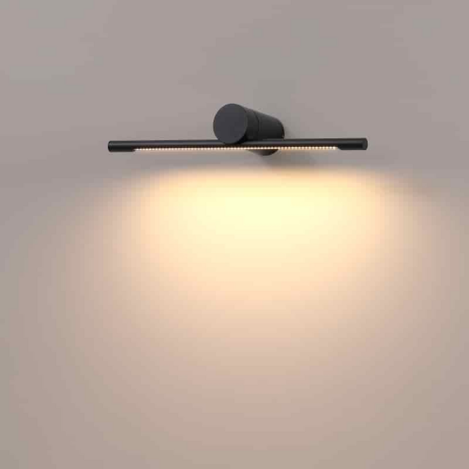 Ultra Beam Lighting Ltd 6W black LED sign wall light with rotatable head and warm 3000K directional illumination