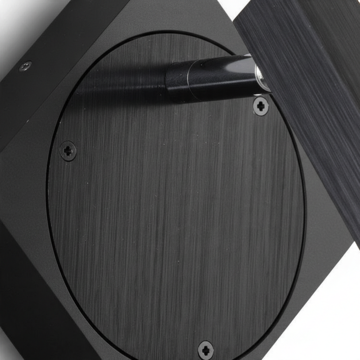 Ultra Beam Lighting Ltd Seville black LED wall reading light with adjustable head and brushed metal finish