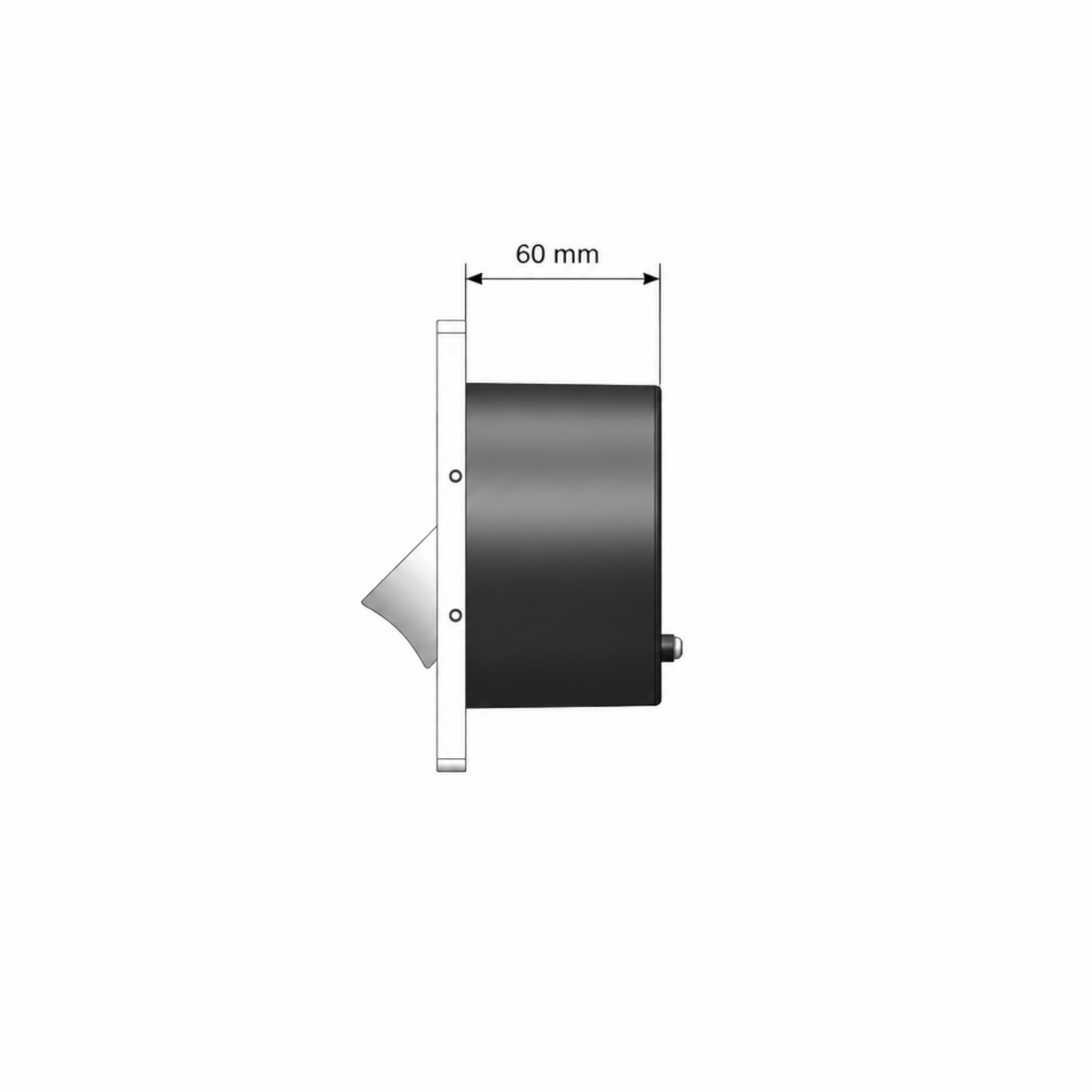 Ultra Beam Lighting Ltd square white recessed LED reading light with 60mm depth profile for headboard installation