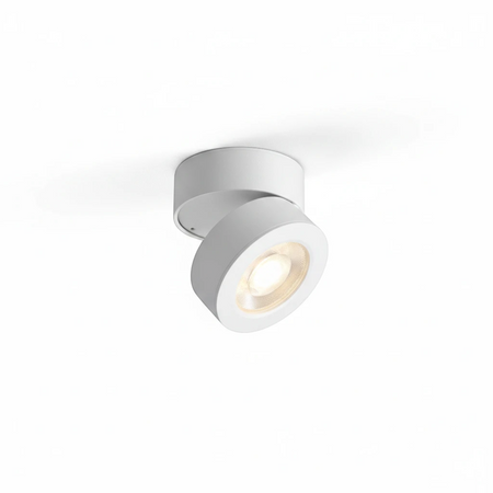 Ultra Beam Lighting Ltd 12 watt white surface mount LED spotlight with adjustable tilt and twist mechanism